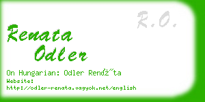 renata odler business card